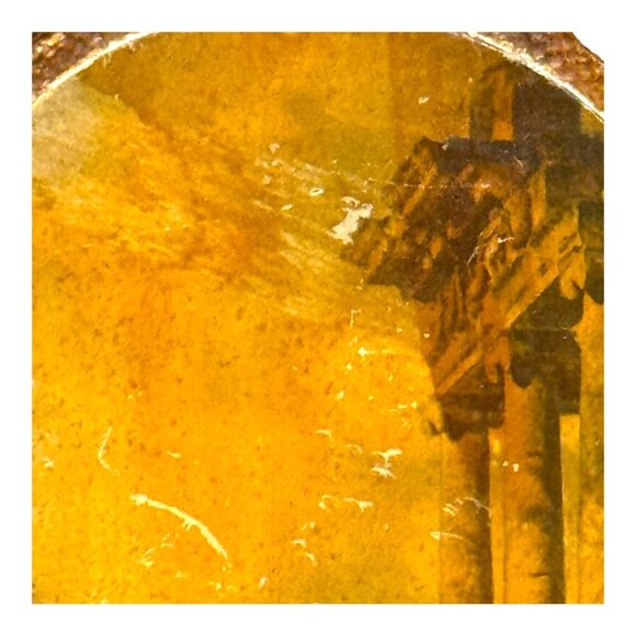 Vintage Florentia Italian Framed Picture Plaque "A Roman Ruins" By Pannini READ - Picture 7 of 8